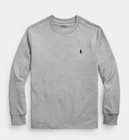 Nwt Polo Ralph Lauren Heather Gray Classic Crewneck Long Sleeve T Shirt