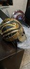 Medieval Leather Vendel Viking Leather Brown Norman Mask Helmet Larp Cosplay