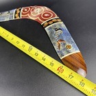 Boomerang Wooden Handmade Aboriginal Australian Dolphin Fish Dot Art 18   
