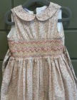 Trotters London Girls Floral Smocked Fit   Flare Peter Pan Dress 3y