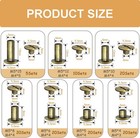 115 Sets Bronze Brass Chicago Screws For Leather Rivet Kit M5 Assorted Sizes