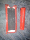 Nos Vintage Schwinn Old School Red white Bmx Handlebar stem Pads