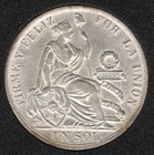 1891 Tf bf - Peru Un Sol Silver Crown