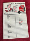 1940s Coca-cola Grocery List Pad