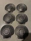Set Of 6 Vintage Wilton Armetale Columbia  Pa Usa Scallop Shell Dishes Rwp