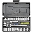 New 40 Piece 1 4-inch And 3 8-inch Drive Socket Set Standard Metric Ratchet