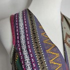 Hg Ny Vintage Embroidered Open Front Vest Folk Festival Boho Western Size Large