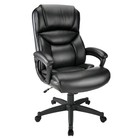 Realspace   Fennington Bonded Leather High-back Chair  Black