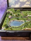 Vintage European Briefcase Train Layout- Works Some Loose Parts Read Desc 