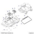 Polaris Radiator Shroud  Lower  Gloss Black  Genuine Oem Part 5451986-070  Qty 1