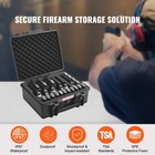 Uimoso Hard Pistol Cases With Pre-cut Lining Lockable Pistol Case For 6 Pistol