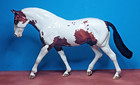 Peter Stone Model Horse Bay Tobiano Irish Draft Gloss Braided Mane tail  Nr