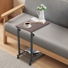 Adjustable Bed Side Table  Side Table With Wheels  Mobile Standalone Table