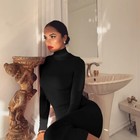 Women s Sexy Lounge Long Dress Elegant Long Sleeve Ribbed Bodycon Maxi Dresses