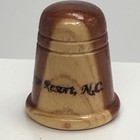 Vtg Wood Fontana Village Resort North Carolina Souvenir Wooden Thimble