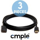 3 Pcs Hdmi Extension Cord 10 Ft 4k Hdmi Male To Female Cable Hdtv Projector Pc