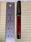 Omas Bologna Fountain Pen -  Red And Black - 14k Fine Nib  - No Box