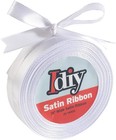 White Satin Ribbon 1 2  X 50 Yards Single Faced No Wire Ribbon For Valentine s