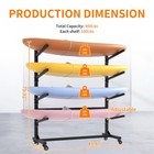 4 Kayak Storage Rack    freestanding Adjustable Canoe Sup Stand W lockable Wheels