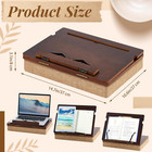 Wood Book Stand 14 7 X 10 6 Inches Portable Lap Cookbook Bible Reading Holder Wi