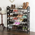 24 Pair Shoe Rack Organizer Storage Shoes Shelves Space 6 Shelf Free Standing
