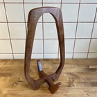 Mcm Walnut Teak Wood Plant Stand Mid Century Danish Modern Atomic Sculpture