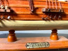 Vintage Handmade Wooden Tall Ship Model  simon Bolivar  Nautical Decor