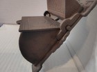 Antique Ornate Cast Iron Wall Mount Match Holder Safe Dispenser  Flip-up Lid