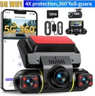 Dash Cam 4 Channel 360  front Rear Inside Night Vision Fhd 1080p Car Camera 128gb