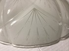 Vintage 1950   s Silver Starburst Frosted Glass Ceiling Light Fixture Shade 15x 2   