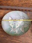 Norman Howard Brumm Enamel On Copper Plate Luna Moth C 1967 Signed 7 Inches