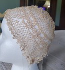Child s Antique Hand Tatted Lace Bonnet