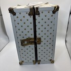 Vtg Doll Closet Clothing Case White W  Gold Stars Starburst Interior