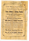 1880s Tea Trade American Great Card Co Victorian Company Ny New York Vesey St