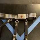 Vintage Knights Templar Masonic Belt   In Hoc Signo Vinces Buckle 42   