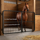 Heavy Duty Steel Horse Stall Gate 48 x24  Stall Fence Guard For Farm Livestock