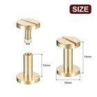 30pack Brass Chicago Screws 10x10mm Post Nail Stud Rivets For Leather Craft