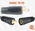 500 Amp Welding Lead Extension - Dinse 70-95 Male female Connector - 2 0 Cable