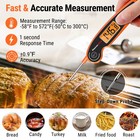 Temppro Tp605w Instant Read Meat Thermometer Waterproof Backlit Foldaway Probe