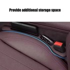 2pc Car Seat Gap Filler Organizer Pu Waterproof Car Seat Gap Plug Strip With 2 