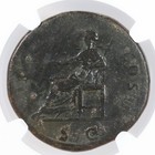 Trajan Ae Sestertius Roman Empire Bronze Roma Seated Coin 98-117 Ad Ngc Genuine