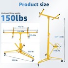 Drywall Lift 11  Drywall Panel Hoist Construction Rolling Caster Foldable Lifter