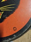Antique 1950s T  Cohn Tin Litho Halloween Black Cat Tambourine Or Noisemaker 