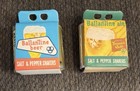 2 Sets  Vintage Ballantine Ale Beer Can  Salt And Pepper Shakers In Box  S   P