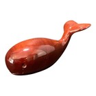 Hand-carved Wooden Whale Sculpture Barbados Mahogany Polished Figurine 5 5 