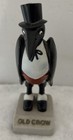Lot Of 3 Vintage Old Crow Whiskey Plastic Crow Figure 8  6 5  4 5  Bar Man Cave