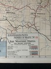 1889 Color Railway Map Far Western States