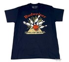 New Budweiser Bowling Bud Beer Classic Men s Vintage T-shirt