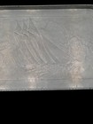 Vintage Arthur Armour Hammered Aluminum Serving Tray Etched Sailing Nautical