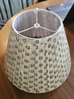 New Wrapped 10  Pleated Lamp Shade Featuring Blue Floral Print Pattern 